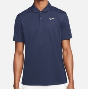 Nike Men's Court Dri-FIT Polo Blue Medium